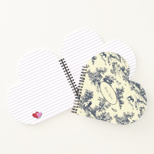 Personalisierter französischer Bauernhof Blue Toil Notizblock (Innenseite)