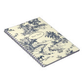 Personalisierter französischer Bauernhof Blue Toil Notizblock (Rechte Seite)