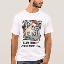Personalisierter französischer Bull Hund Geburtsta T-Shirt