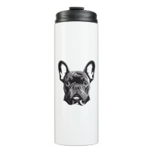 Personalisierter französischer Bulldog Black und W