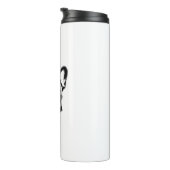 Personalisierter französischer Bulldog Black und W Thermosbecher (Nach rechts gedreht)