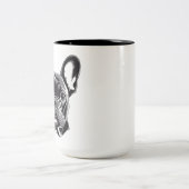Personalisierter französischer Bulldog Black und W Zweifarbige Tasse (Mittel)