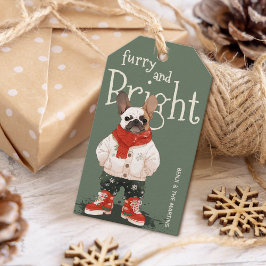 Personalisierter französischer Bulldog-Hund-Holida Geschenkanhänger