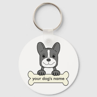 Personalisierter französischer Bulldog Schlüsselanhänger