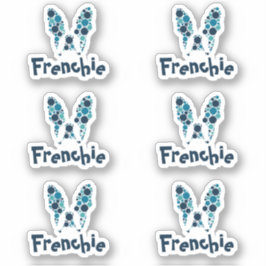 Personalisierter französischer BulldoName Aufkleber