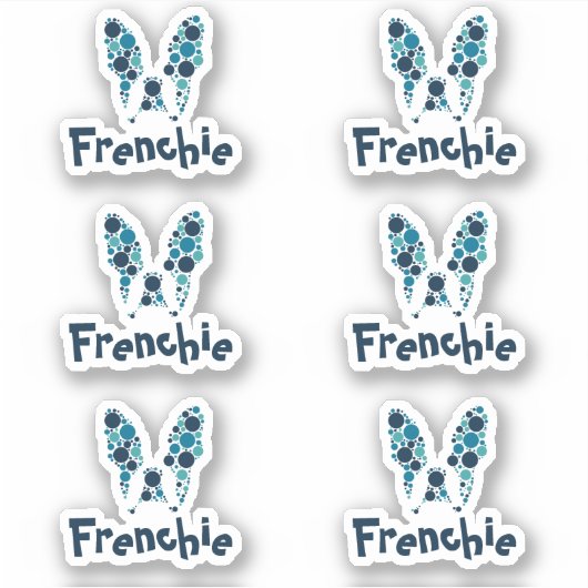 Personalisierter französischer BulldoName Aufkleber (Vorderseite)