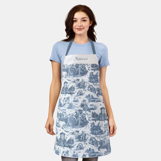 Personalisierter französischer Chariot von Dawn To Schürze (Getragen)