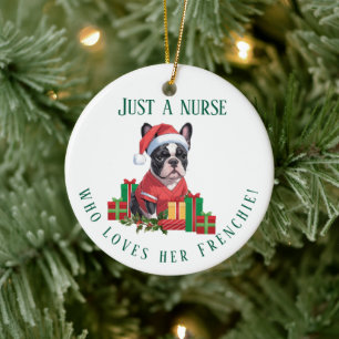 Personalisierter französischer Krankenschwester We Keramik Ornament