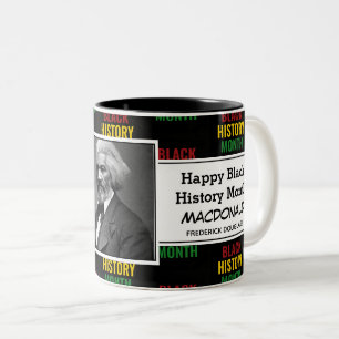 Personalisierter FREDERICK DOUGLASS Black History  Zweifarbige Tasse