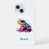 Personalisierter Freiffrosch-Fall iPhone 15 Hülle (Rückseite)