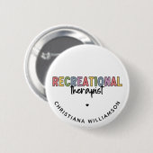 Personalisierter Freizeittherapeut Button (Vorne & Hinten)
