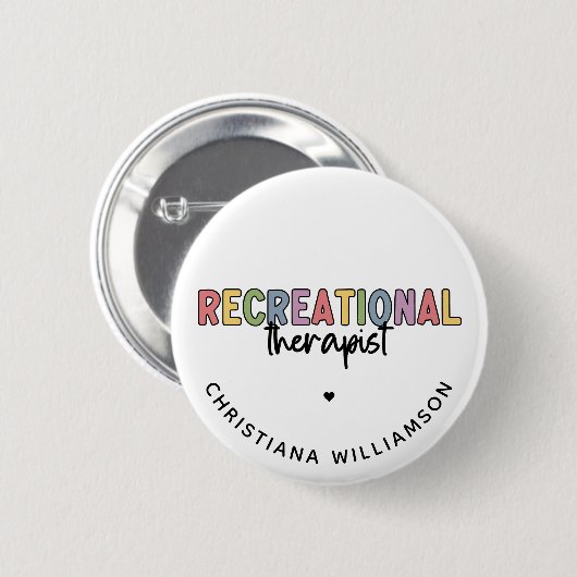 Personalisierter Freizeittherapeut Button (Vorne & Hinten)