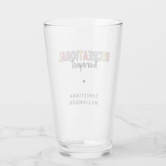 Personalisierter Freizeittherapeut Glas (Rückseite)
