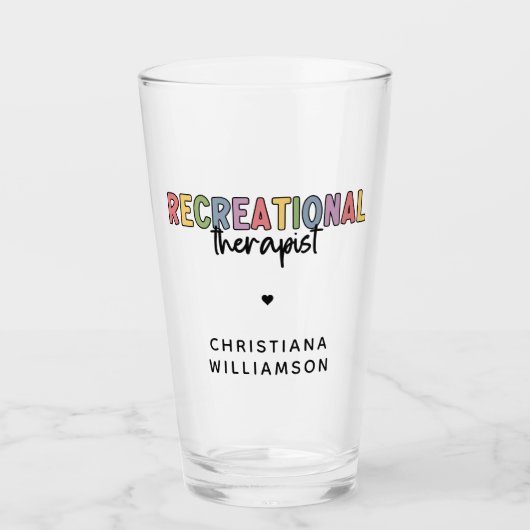 Personalisierter Freizeittherapeut Glas (Vorderseite)