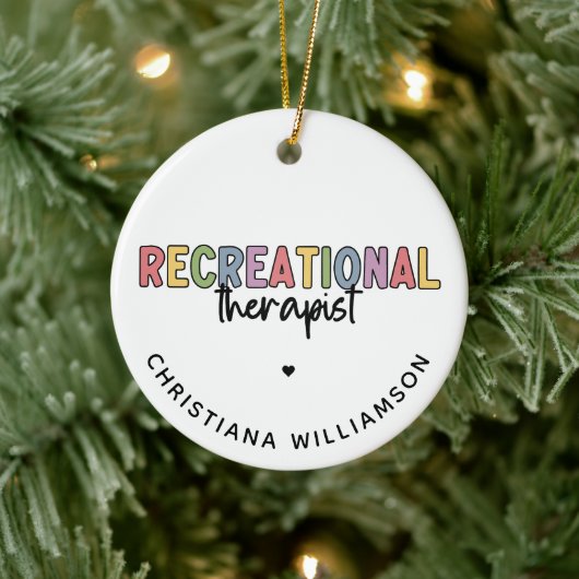 Personalisierter Freizeittherapeut Keramik Ornament (Baum)