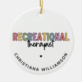 Personalisierter Freizeittherapeut Keramik Ornament (Vorne)