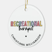 Personalisierter Freizeittherapeut Keramik Ornament (Links)