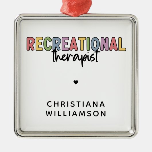 Personalisierter Freizeittherapeut Ornament Aus Metall (Vorne)