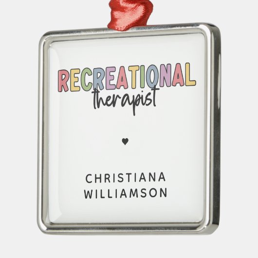 Personalisierter Freizeittherapeut Ornament Aus Metall (Links)