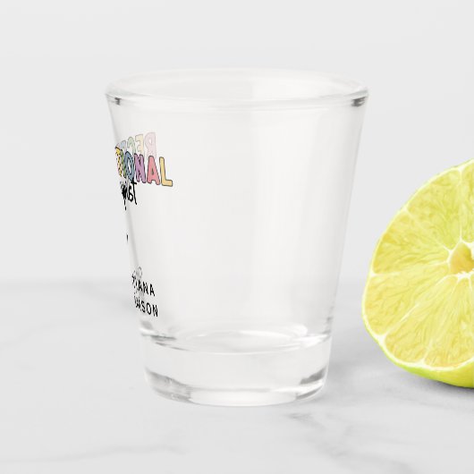 Personalisierter Freizeittherapeut Schnapsglas (Rechts)