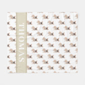 Personalisierter Frenchie (Maskiert) Fleecedecke (Vorderseite (Horizontal))