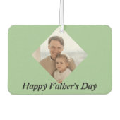 Personalisierter Freshener für den Vatertag - Grün Autolufterfrischer (Vorderseite)