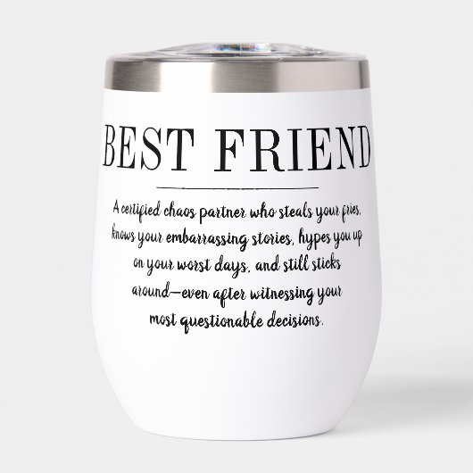 Personalisierter Freund Beste Freundin Definition  (Vorderseite)