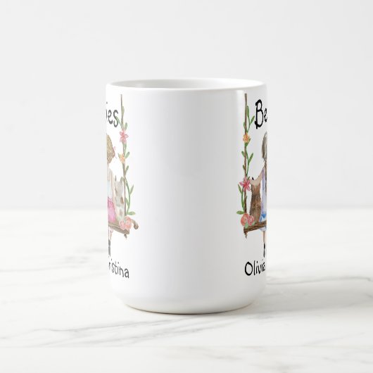Personalisierter Freund Name Geschenk Tasse Bestie (Mittel)