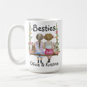 Personalisierter Freund Name Geschenk Tasse Bestie (Links)