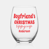 Personalisierter Freund Weihnachts-Sippy-Cup Weinglas Ohne Stiel (Vorderseite)