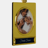 Personalisierter Freundschaftstag Banner-Ornament Gold (Rechts)