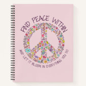 Personalisierter Friede im Blut Notizblock (Vorderseite)