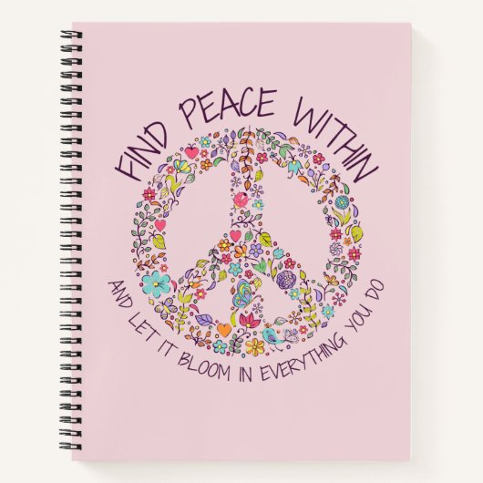 Personalisierter Friede im Blut Notizblock (Vorderseite)