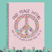 Personalisierter Friede im Blut Notizblock