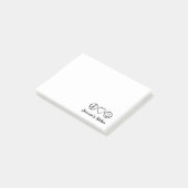 Personalisierter Frieden Liebe Glück Post-it®-Note Post-it Klebezettel (angewinkelt)