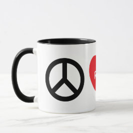 Personalisierter Frieden, Liebe und Labradore Tasse