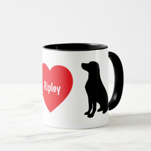 Personalisierter Frieden, Liebe und Labradore Tasse