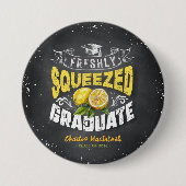 Personalisierter frisch gepresster Absolvent Button (Vorderseite)
