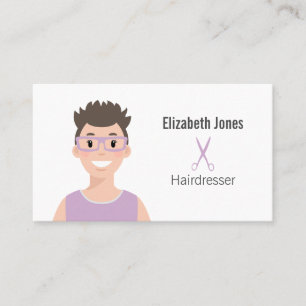 Personalisierter Friseur Avatar Business Card Visitenkarte