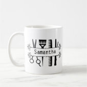 Personalisierter Friseur der Stylistischen Schere Kaffeetasse (Links)