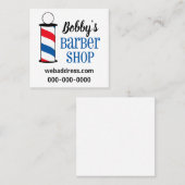 Personalisierter Friseurladen Quadratische Visitenkarte (Vorne/Hinten)