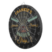 Personalisierter Friseurladen Retro-Haarschnitt-Sh Dartscheibe (Vorderseite rechts)