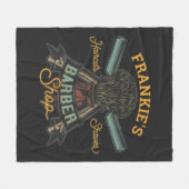Personalisierter Friseurladen Retro-Haarschnitt-Sh Fleecedecke (Vorderseite (Horizontal))