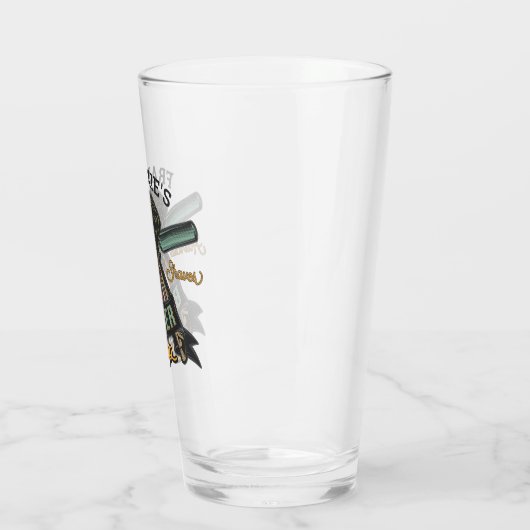 Personalisierter Friseurladen Retro-Haarschnitt-Sh Glas (Links)