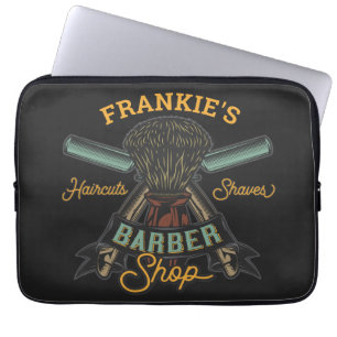 Personalisierter Friseurladen Retro-Haarschnitt-Sh Laptopschutzhülle