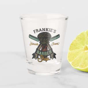 Personalisierter Friseurladen Retro-Haarschnitt-Sh Schnapsglas