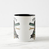 Personalisierter Friseurladen Retro-Haarschnitt-Sh Zweifarbige Tasse (Mittel)