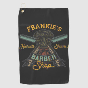 Personalisierter Friseursalon Retro-Haarschnitte R Golfhandtuch
