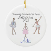 Personalisierter Fritz/Solid/Blume-Nutcracker Keramik Ornament (Hinten)