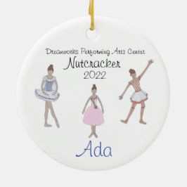 Personalisierter Fritz/Solid/Blume-Nutcracker Keramik Ornament
